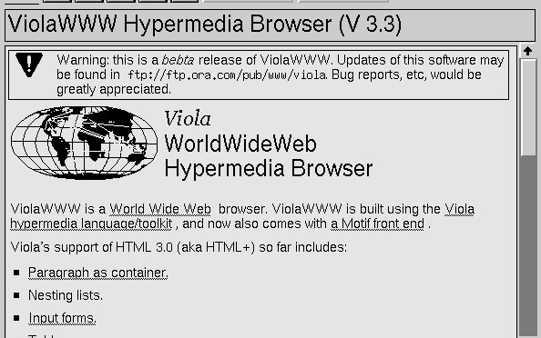 "ViolaWWW" by Source. Licensed under Fair use via Wikipedia - https://en.wikipedia.org/wiki/File:ViolaWWW.png#/media/File:ViolaWWW.png
