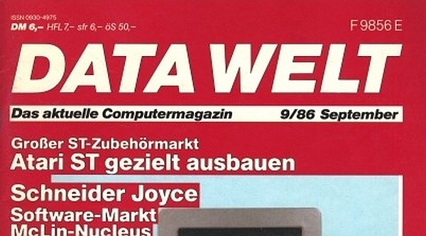 Data Welt 9/86 - erstmals mit Amiga-Window