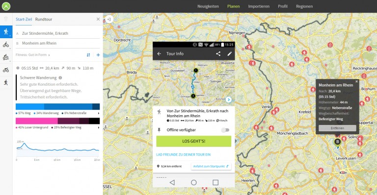 Lieblingsapps: Komoot für Radler und Wanderer