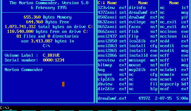 Ehemals ein wichtiges PC-Programm: der Norton Commander