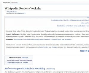 Eine Projektseite der Wikipedia:Review
