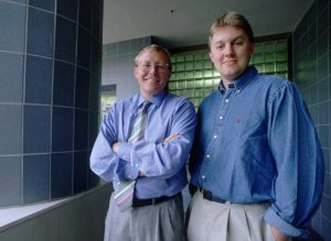 Jim Clark und Marc Andreessen kurz vor dem Netscape-Börsengang