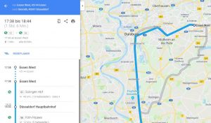 Google-Map kann auch ÖPNV