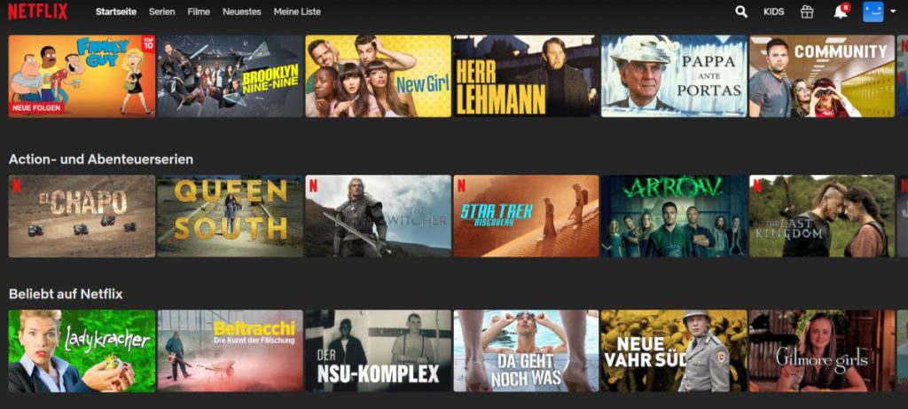 Video-Streaming heute: Netflix & Konsorten (Screenshot)