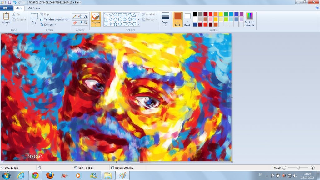 Echte Kunst mit Windows 7 Paint (Grafik: Ahmet Broge)
