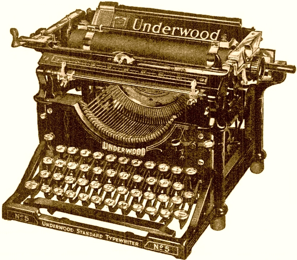 Eine legendäre Underwood-Typenhebelschreibmaschine von 1900 (Foto: via Wikimedia, siehe Bildnachweis unten)