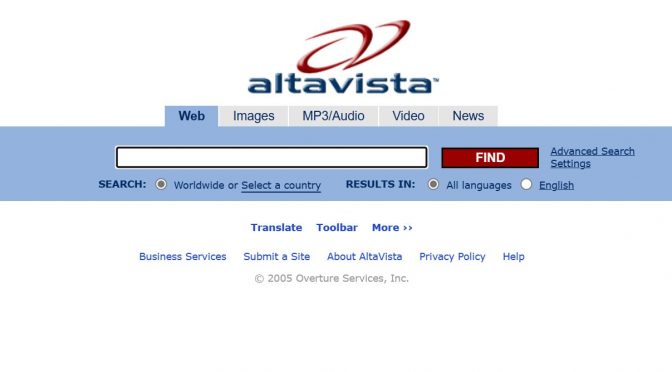 So sah Altavista zuletzt (2005) aus... (Screenshot)