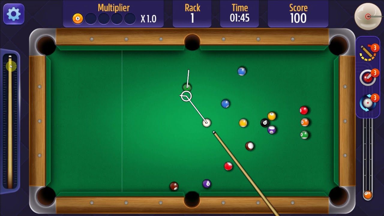 Pool Billard als Spiel - gibt's auch fürs Smartphone (Screenshot)