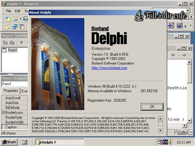 Borland Delphi 7 aus dem Jahr 2002 (Screenshot)