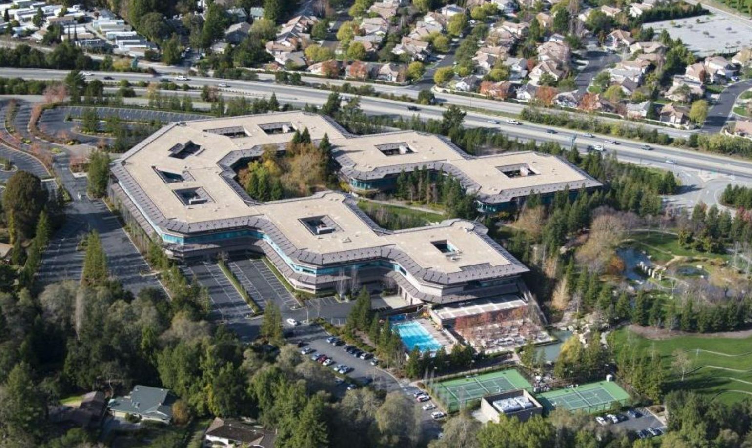 Der ehemalige Borland-Campus in Scotts Valley, Kalifornien (Foto via Bizjournals.com)