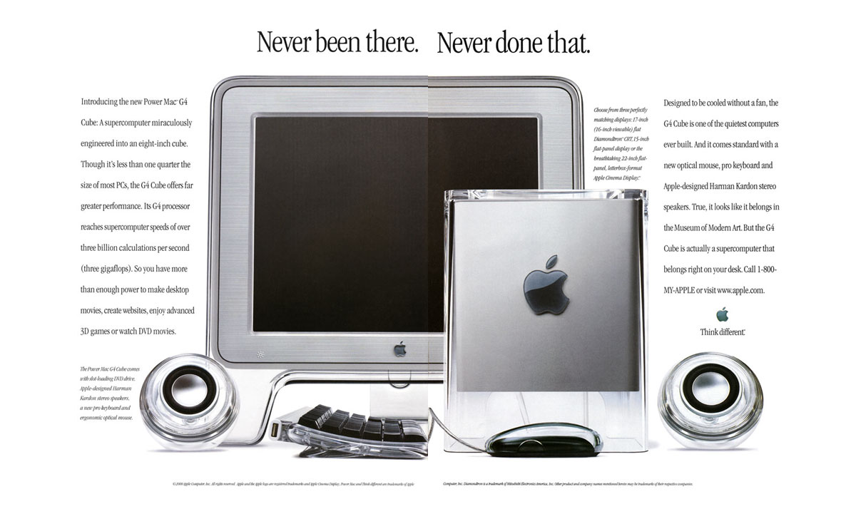 Die erste Werbung für den Cube (Foto: Apple)